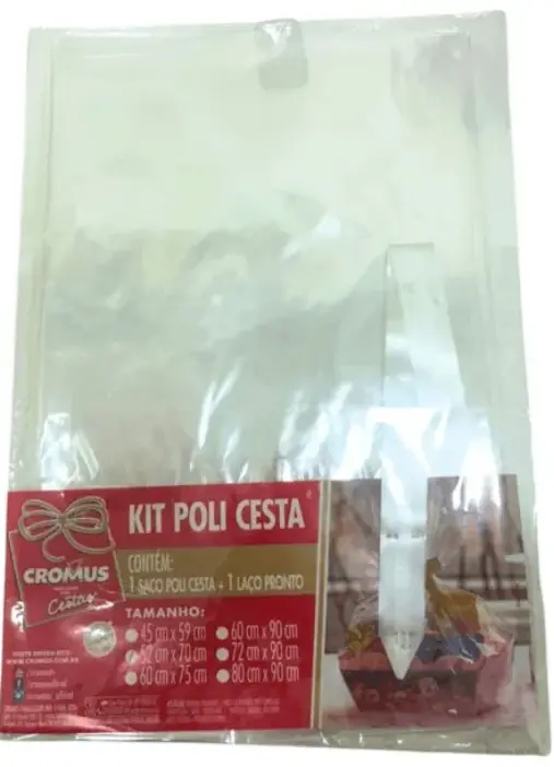 Saco Cesta Transp 52x70 Incolor Cromus