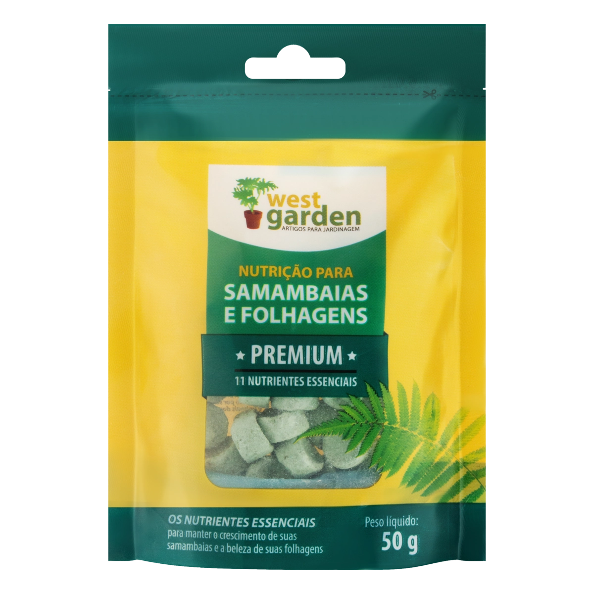 Fertilizante Para Samambaia E Folhagens West Garden Premium Sachê 50g