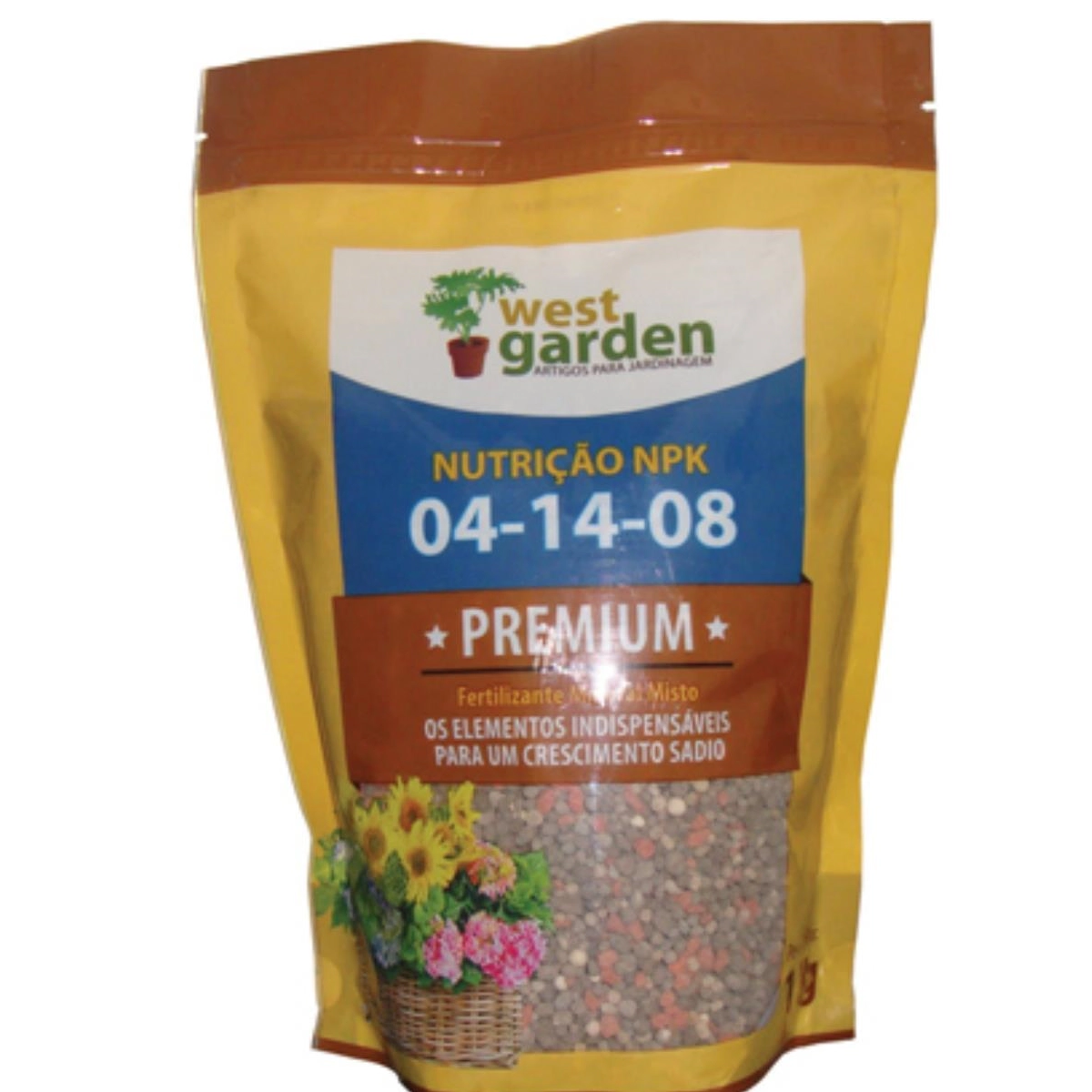 Fertilizante Premium WEST GARDEN 04-14-08 1kg