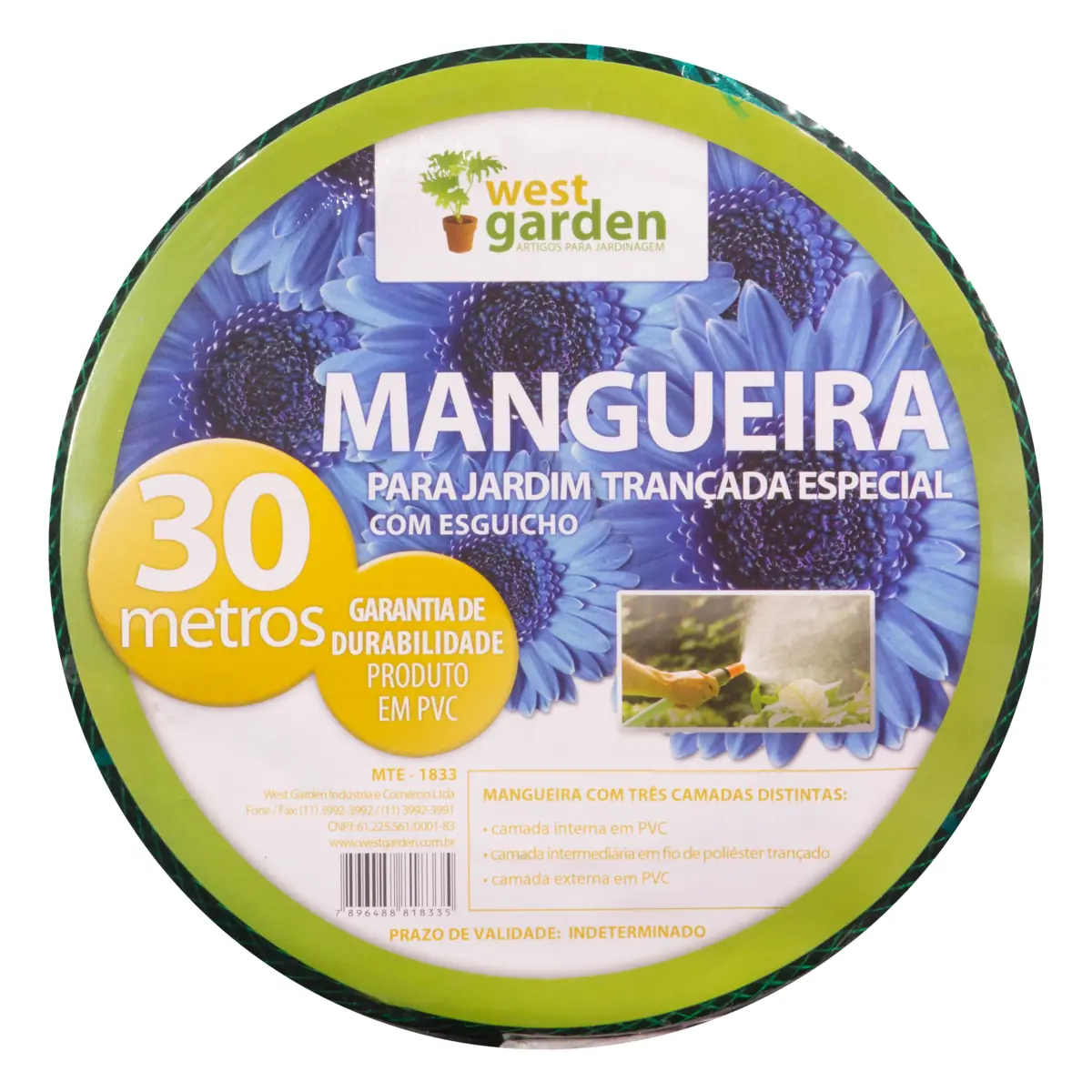 Mangueira Trançada Especial Com Esguicho Para Jardim Verde West Garden 30m