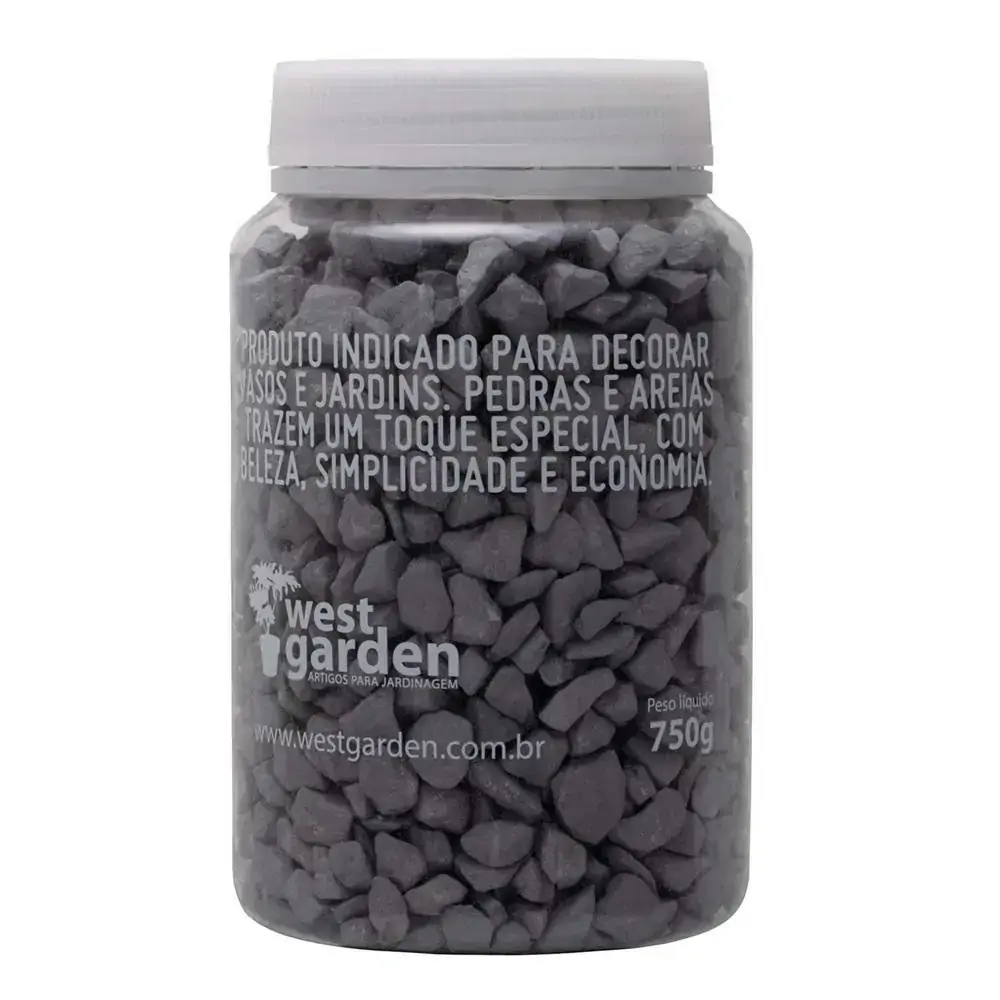 Pedra para Decoração de Vasos 750g Cinza