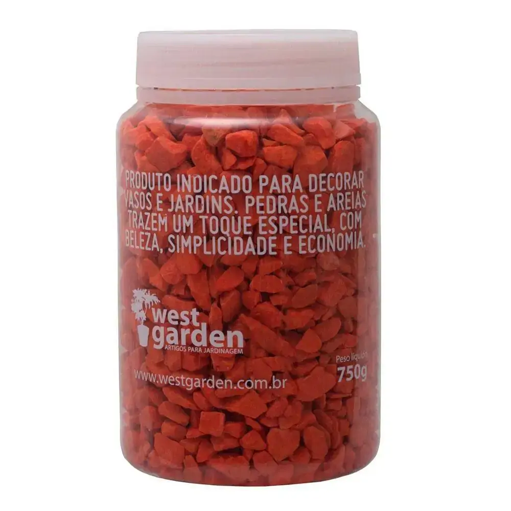 Pedra para Decoração de Vasos 750g Laranja