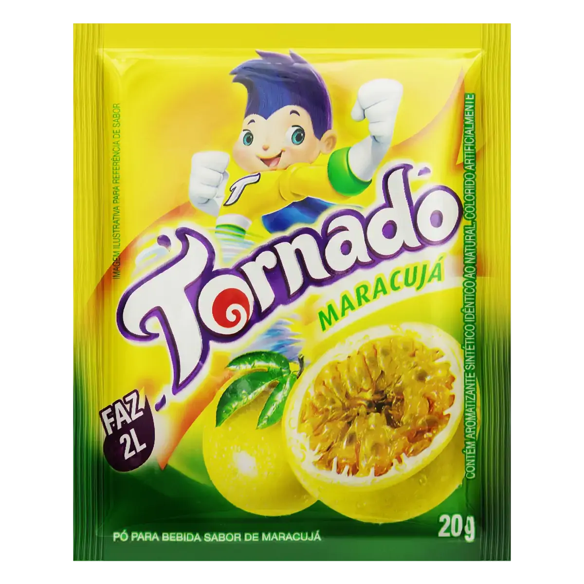 Refresco Em Pó Maracujá Tornado Pacote 20g