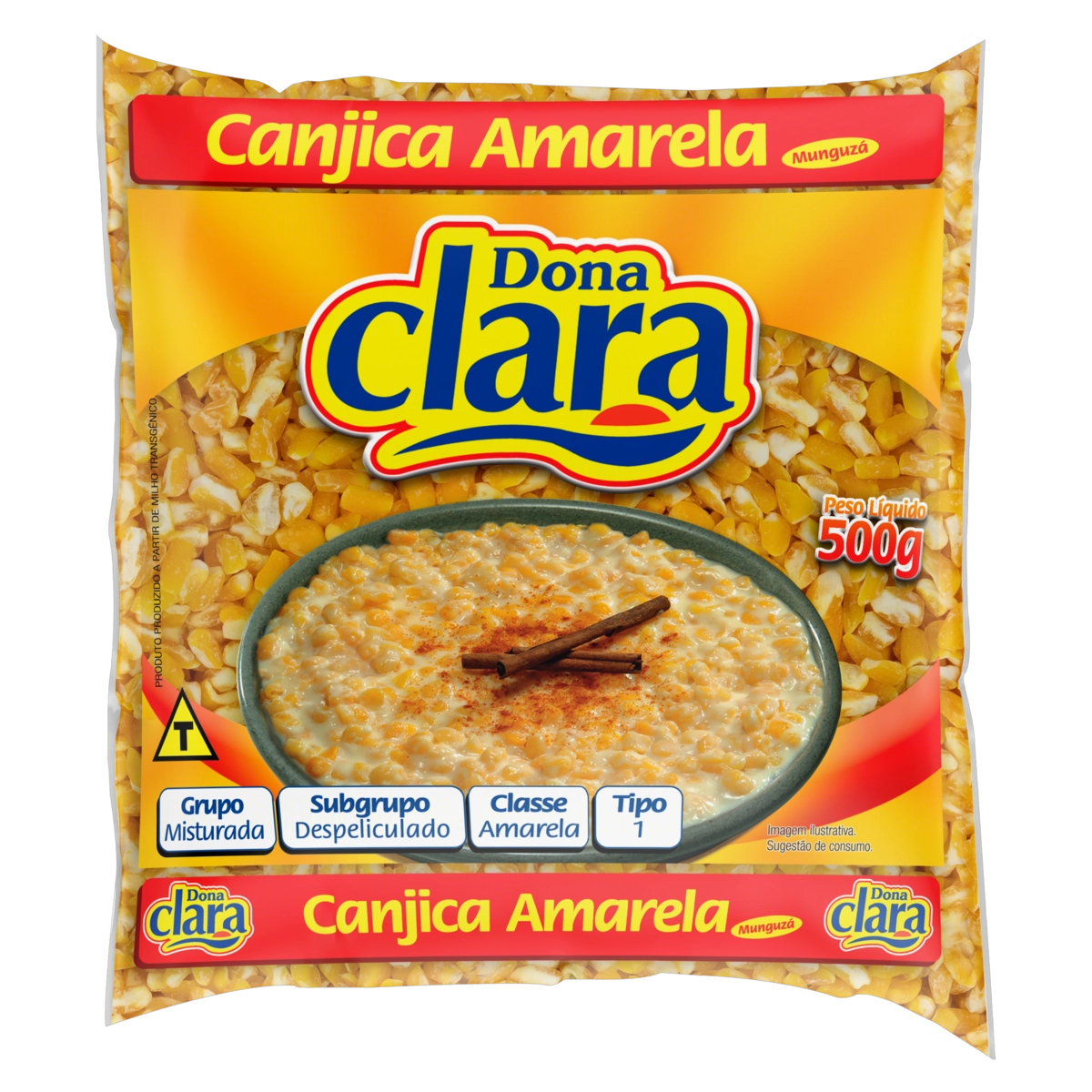Canjica De Milho Amarela Tipo 1 Dona Clara Pacote 500g