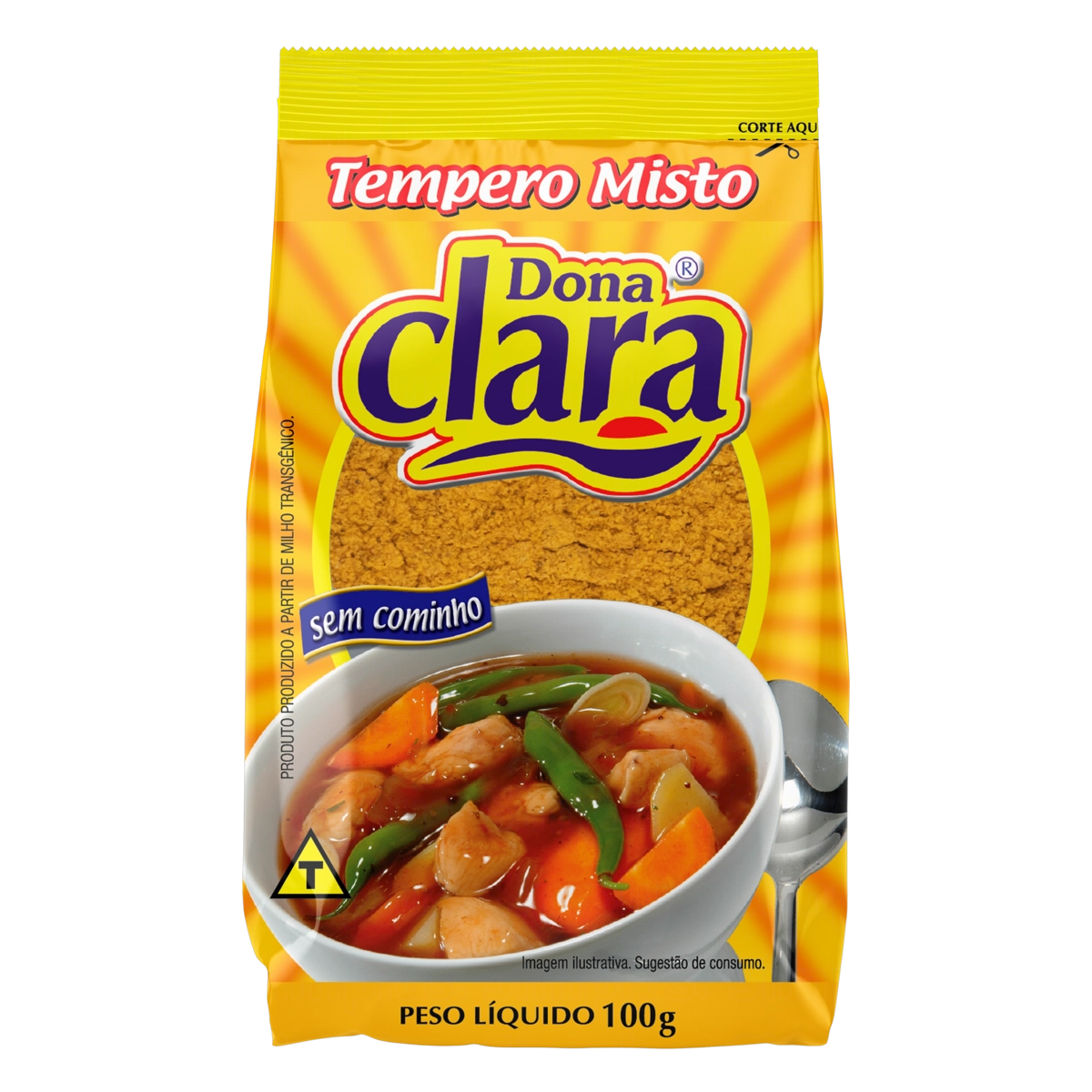 Tempero Misto Sem Cominho Dona Clara Pacote 100g