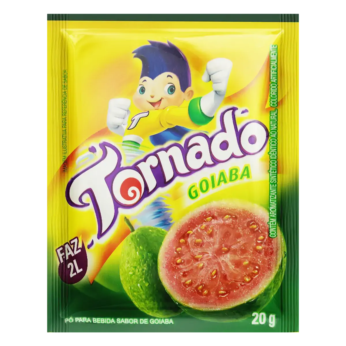 Refresco Em Pó Goiaba Tornado Pacote 20g