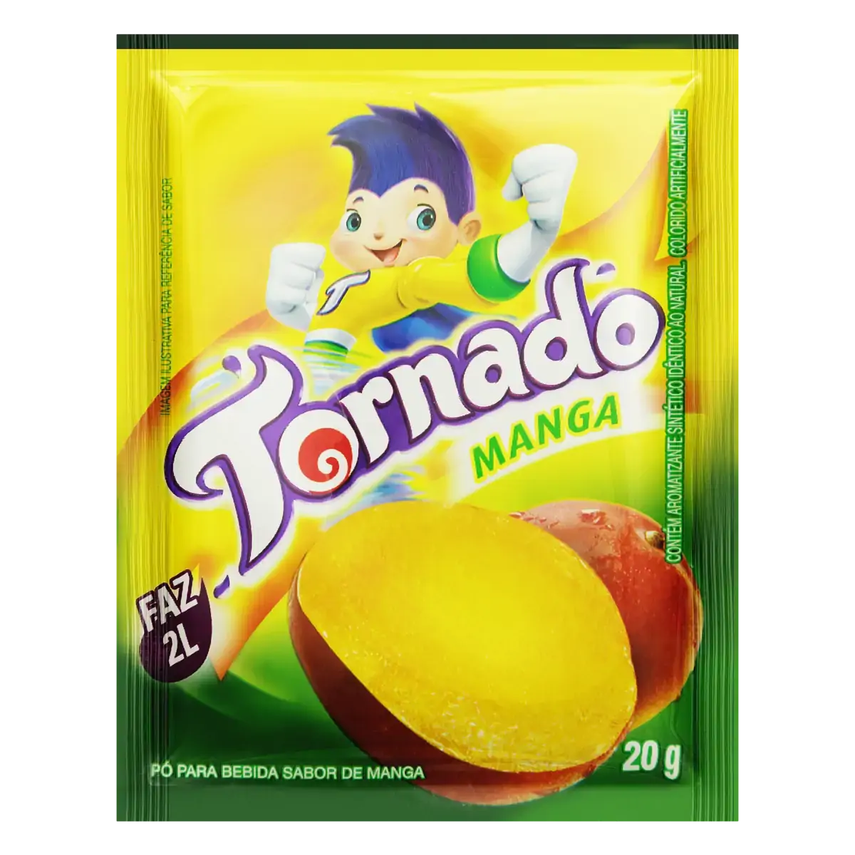 Refresco Em Pó Manga Tornado Pacote 20g