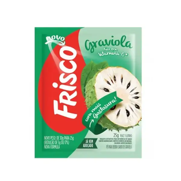 Refresco Em Pó Graviola Frisco Pacote 25g