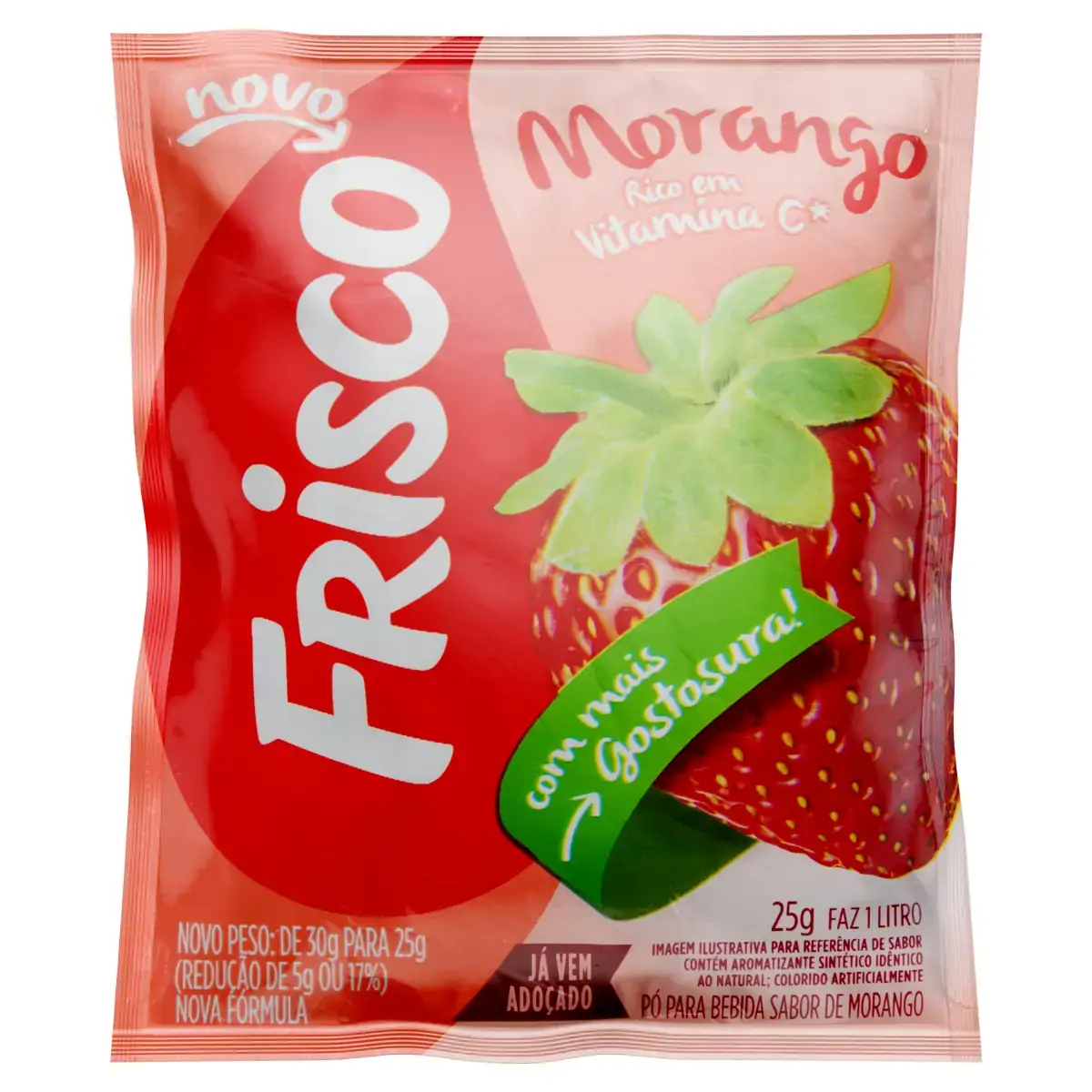 Refresco em Pó FRISCO de Morango 25g