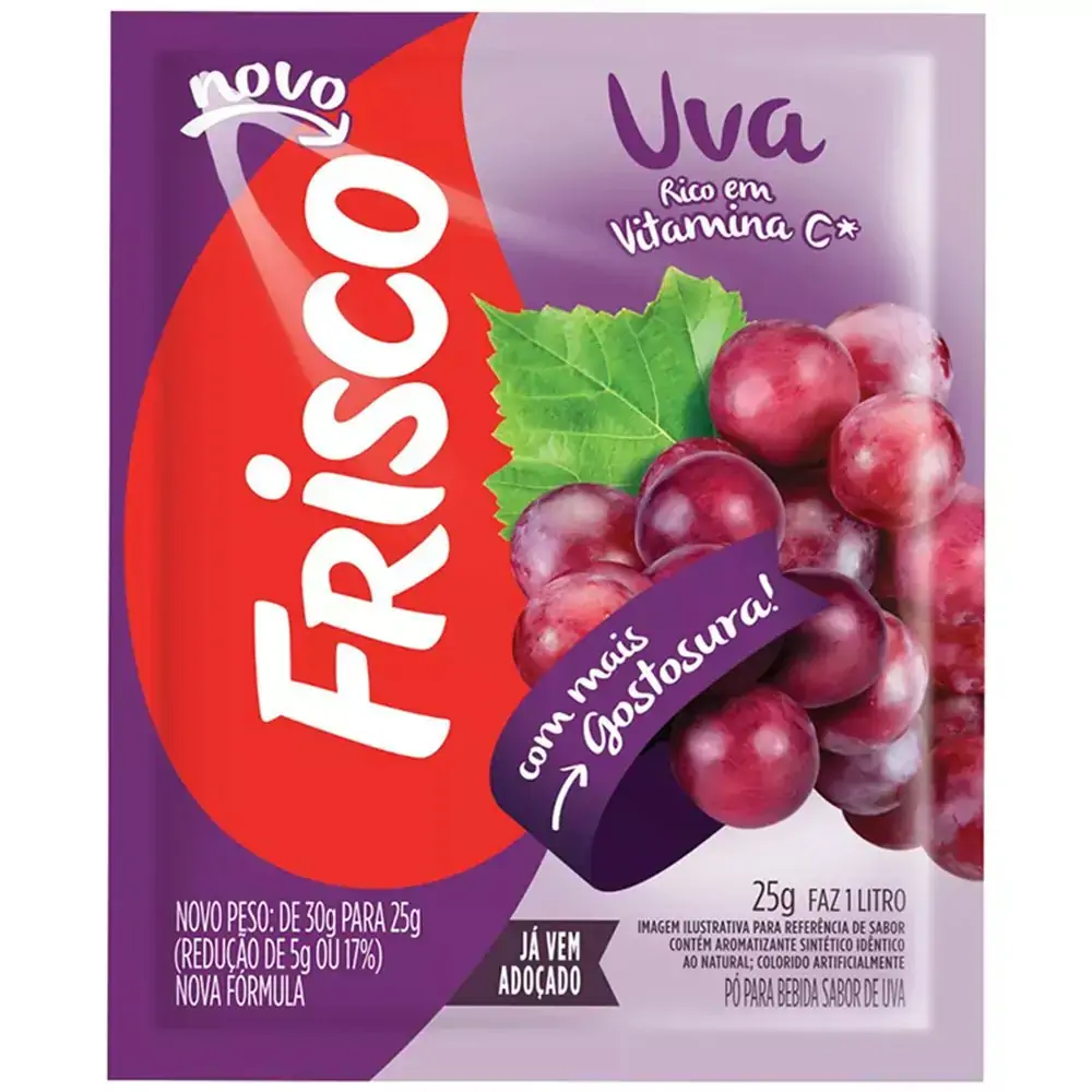 Refresco Em Po Frisco C/ Vit Uva 25g