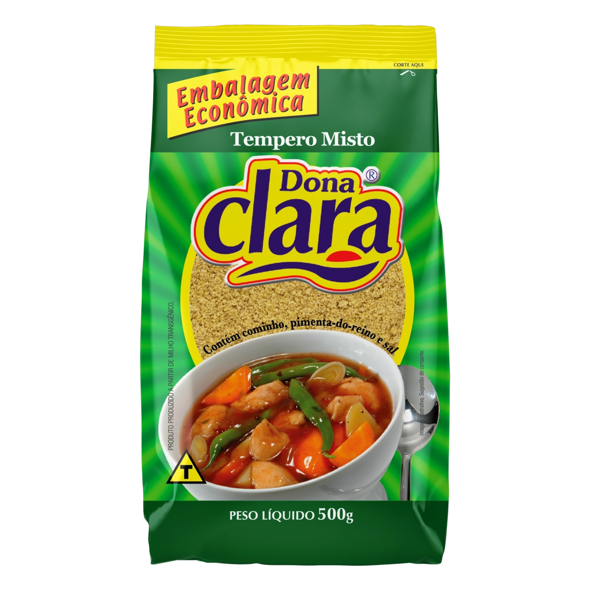 Tempero Misto Dona Clara Pacote 500g Embalagem Econômica