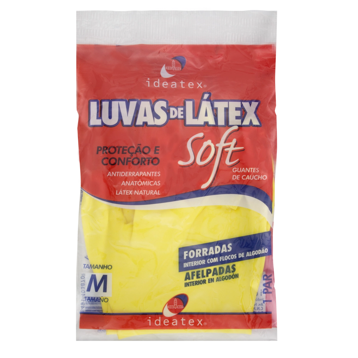 Luva Multiuso Amarela Soft Ideatex M