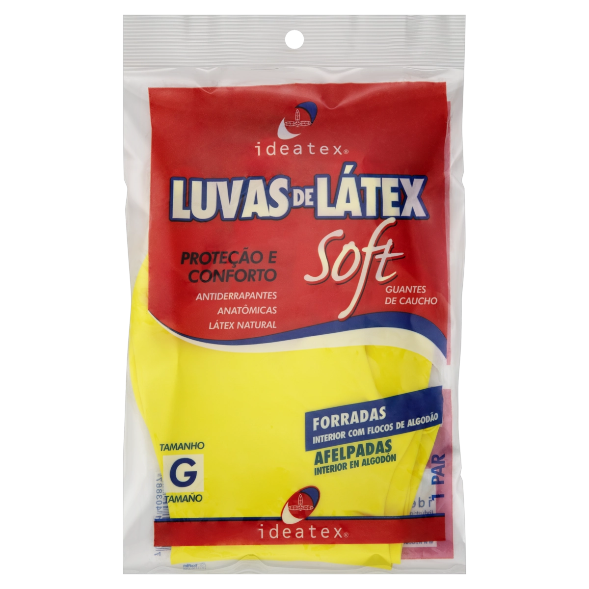 Luva Multiuso Amarela Soft Látex Ideatex G