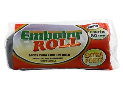 Saco Lixo Embalar Roll Pto 15l C80