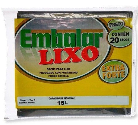 Saco De Lixo Embalar 10un 15l