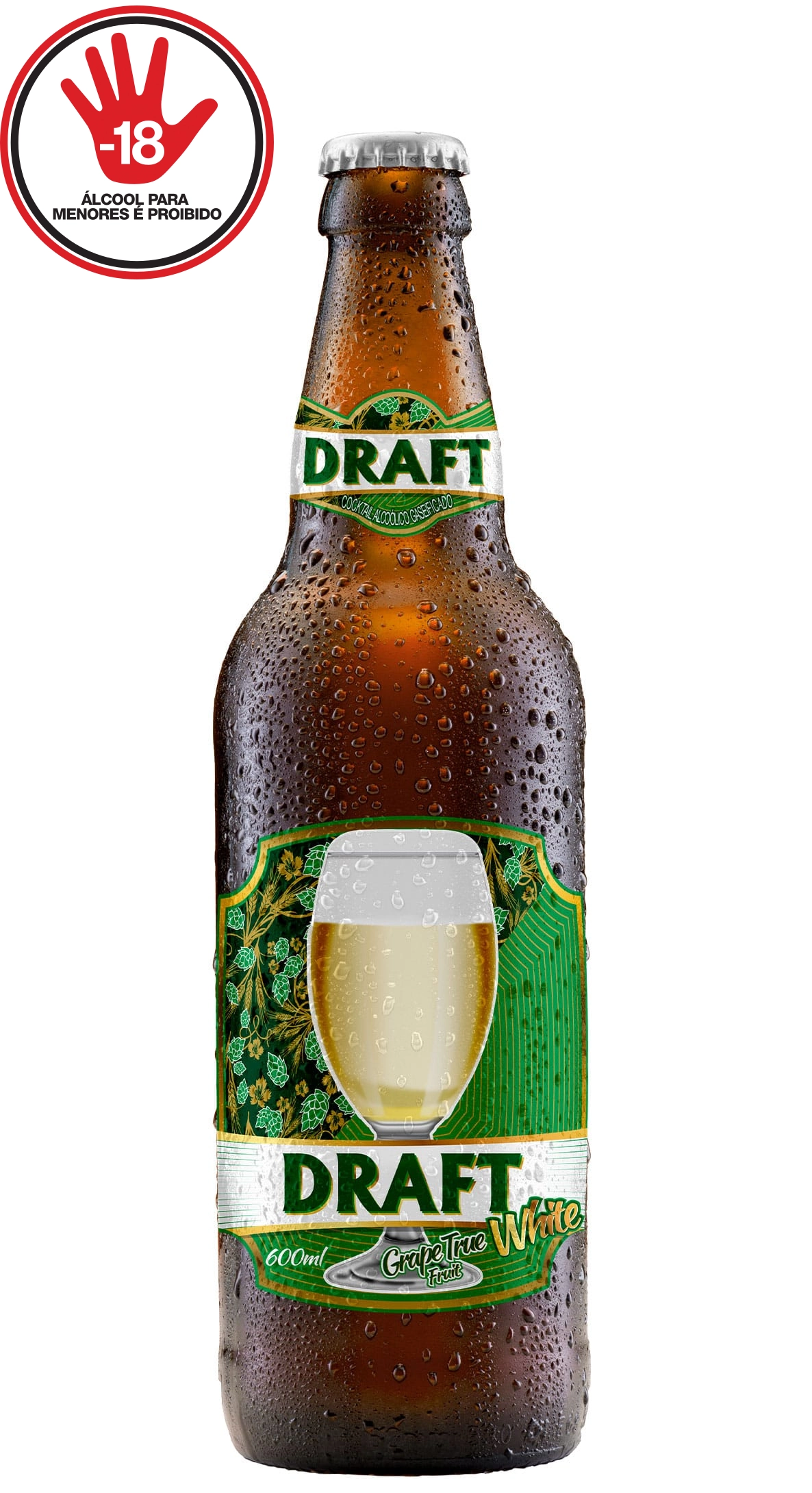 Chopp Draft Vinho Branco Garrafa 600ml