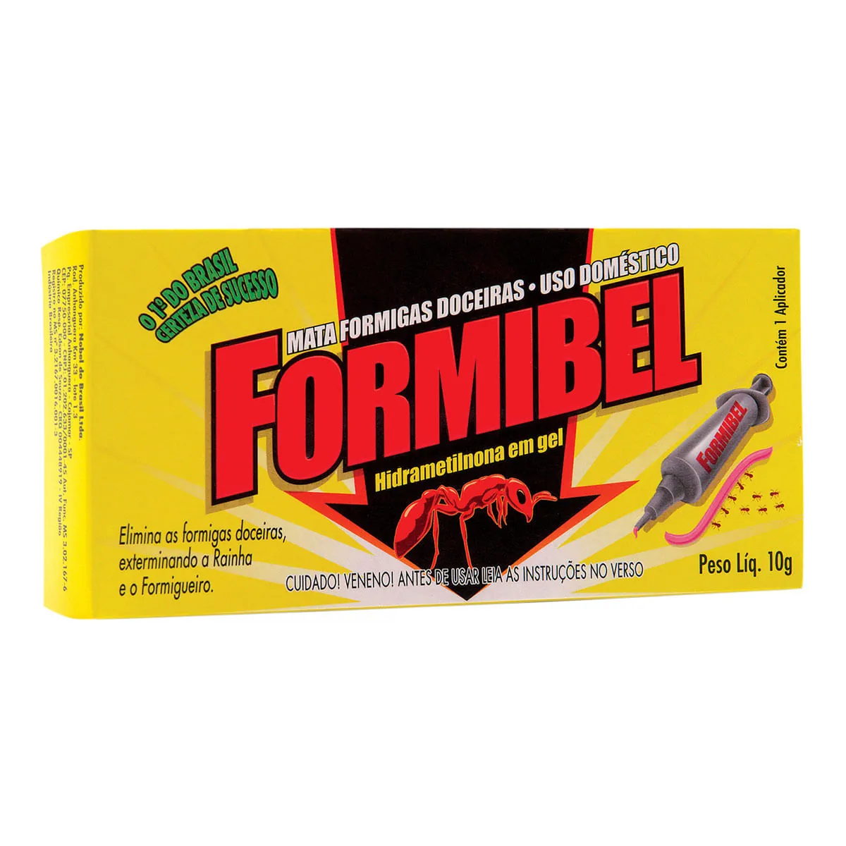 Inseticida Gel FORMIBEL Mata Formigas Caixa com 1 Aplicador 10g