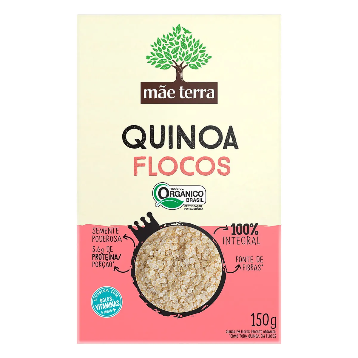 Quinoa em Flocos Integral Orgânica Mãe Terra 150 g