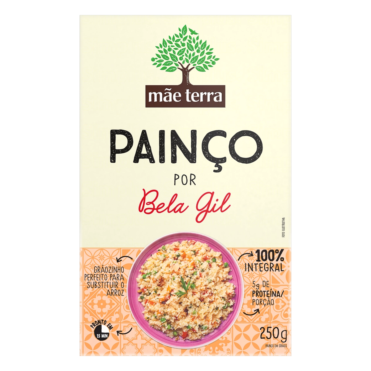 Painço Integral Mãe Terra Bela Gil Caixa 250g