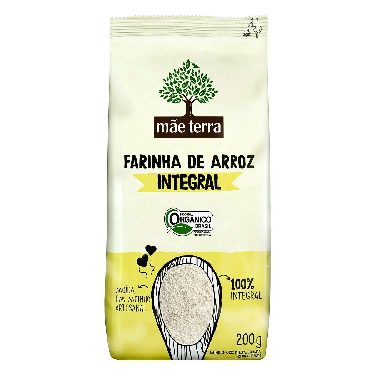 Farinha de Arroz Integral Orgânica Mãe Terra 200g