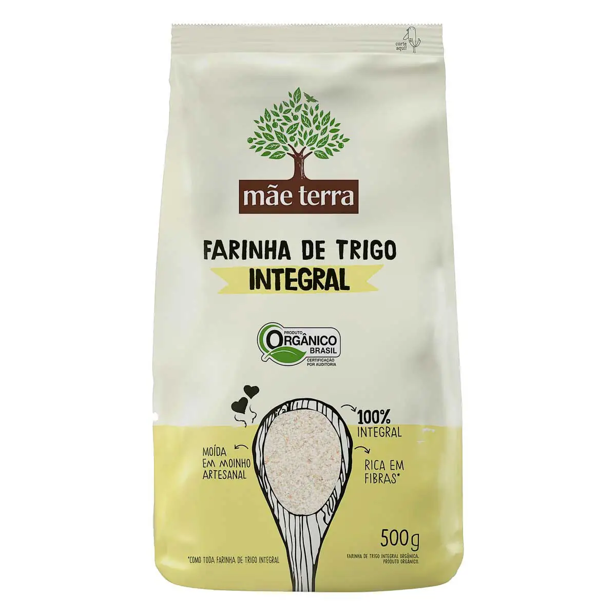 Farinha de Trigo Integral Orgânica Mãe Terra 500 g