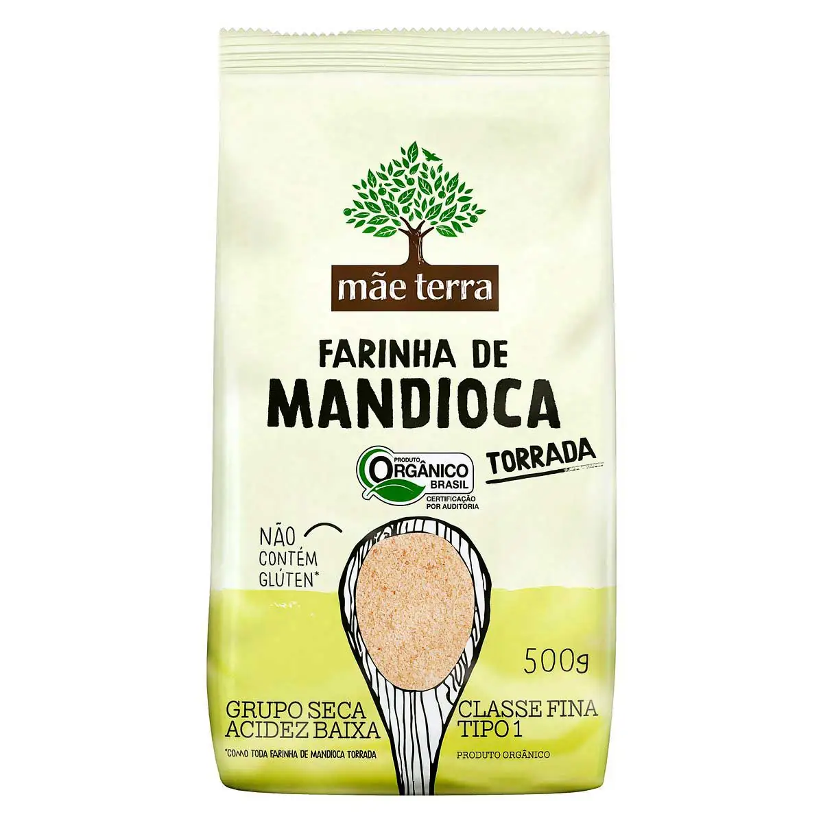 Farinha de Mandioca Torrada Orgânica Mãe Terra 500g