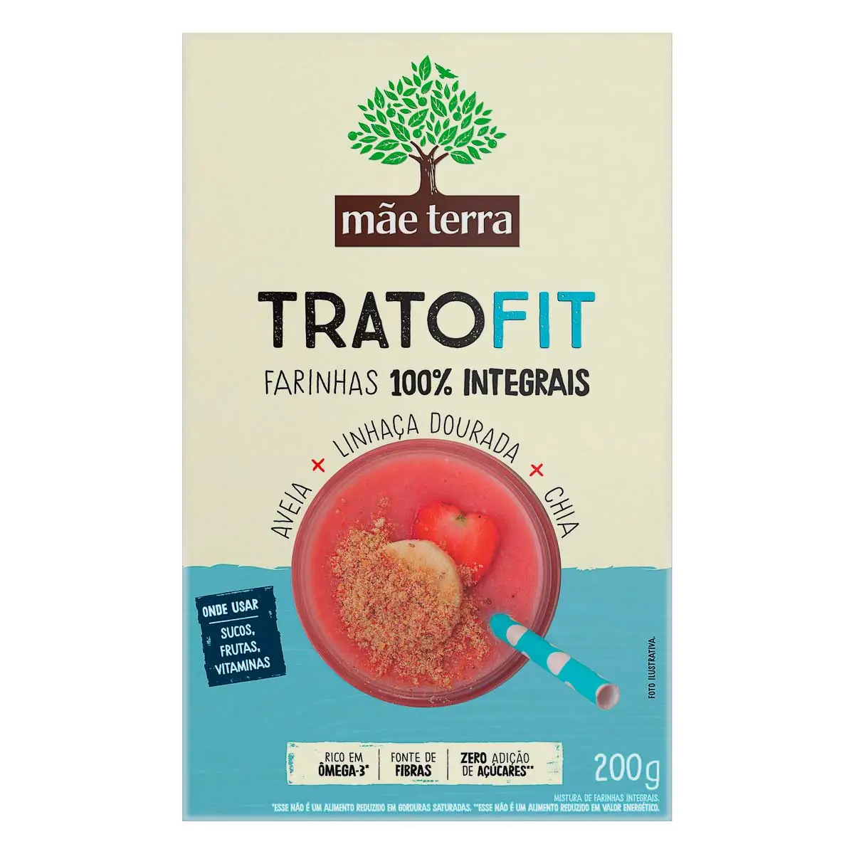 Mistura de Farinhas Integrais Mãe Terra Trato Fit Caixa 200g