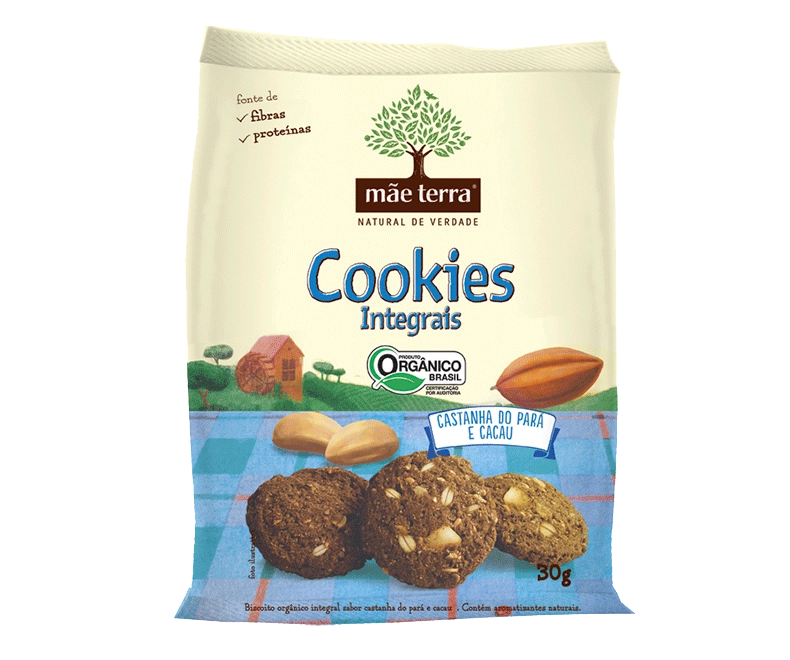 Mini Cookies Mae Terra 30g Cast Para/cacau