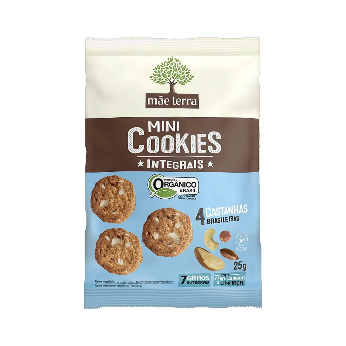 Cookie Orgânico Castanha Mãe Terra 25g