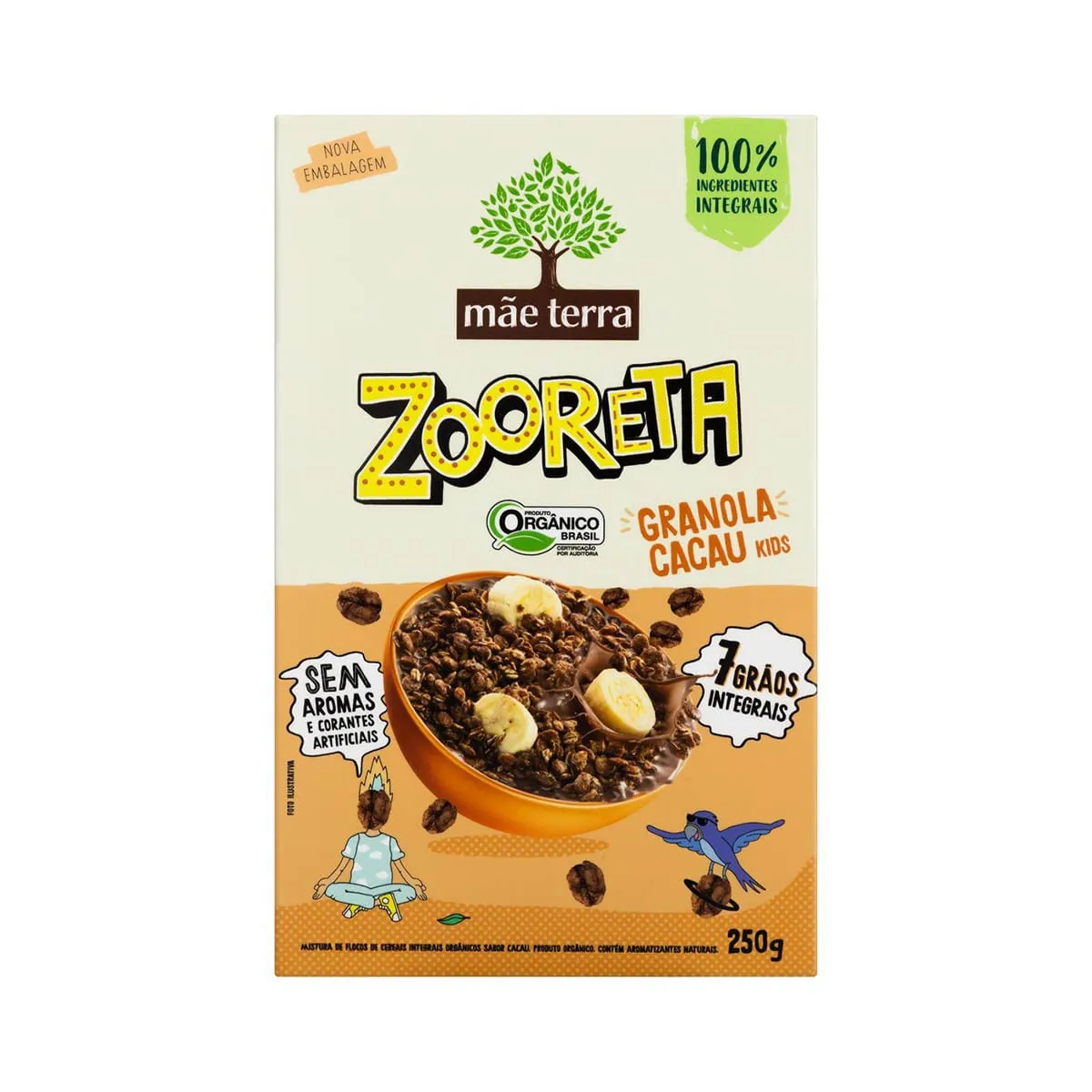 Cereal Matinal Orgânico Cacau Mãe Terra 250g