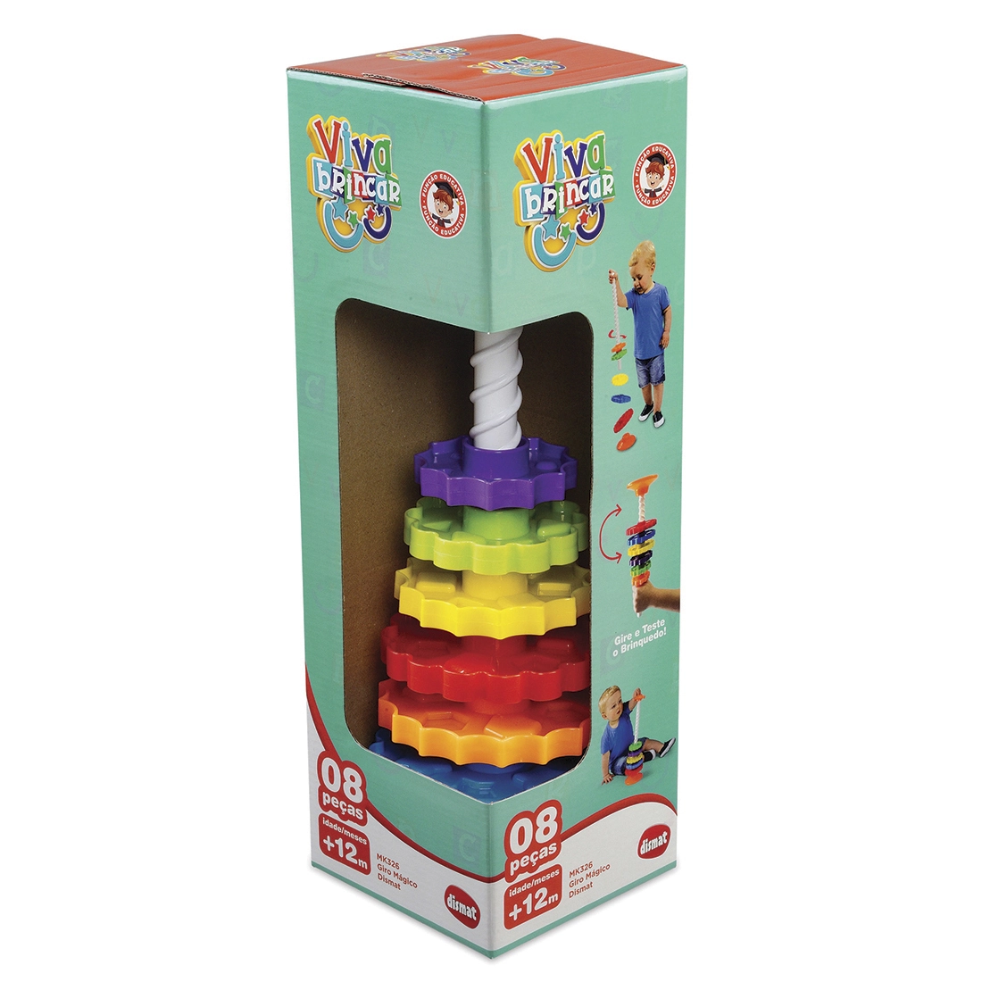 Brinquedo Infantil Giro Mágico Engrenagem Plástica Criança