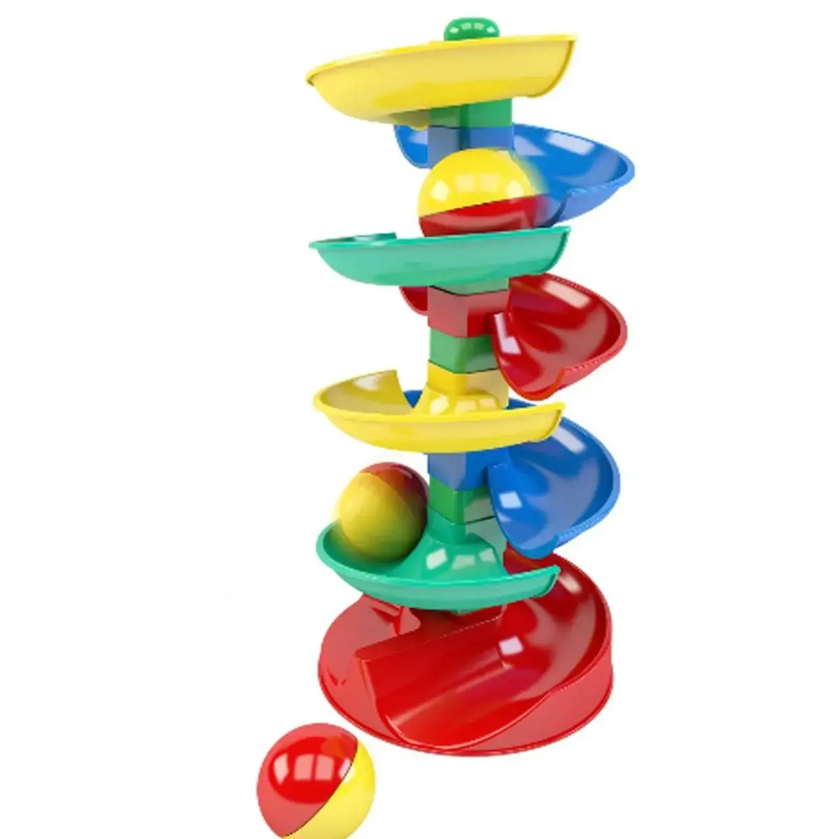 Brinquedo Rola Bola Infantil 18 Peças da Blocolândia Dismat Cores Sortidas
