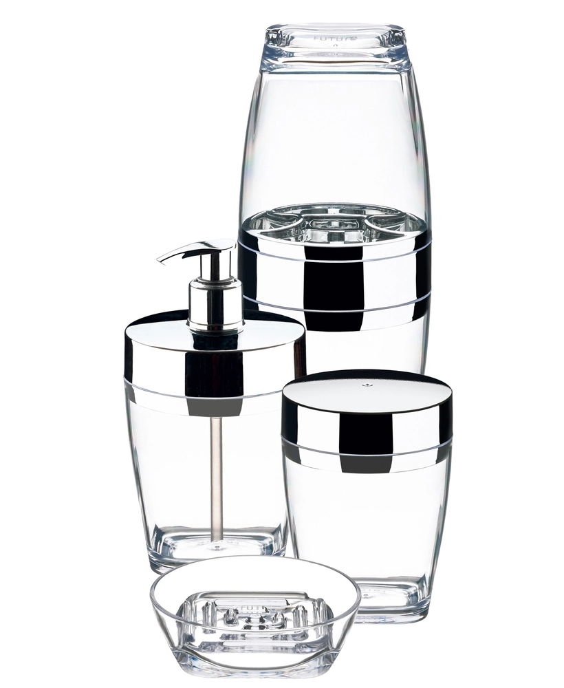 Conjunto 4 Peças Para Banheiro Porta Escova Sabonete Algodão Natural