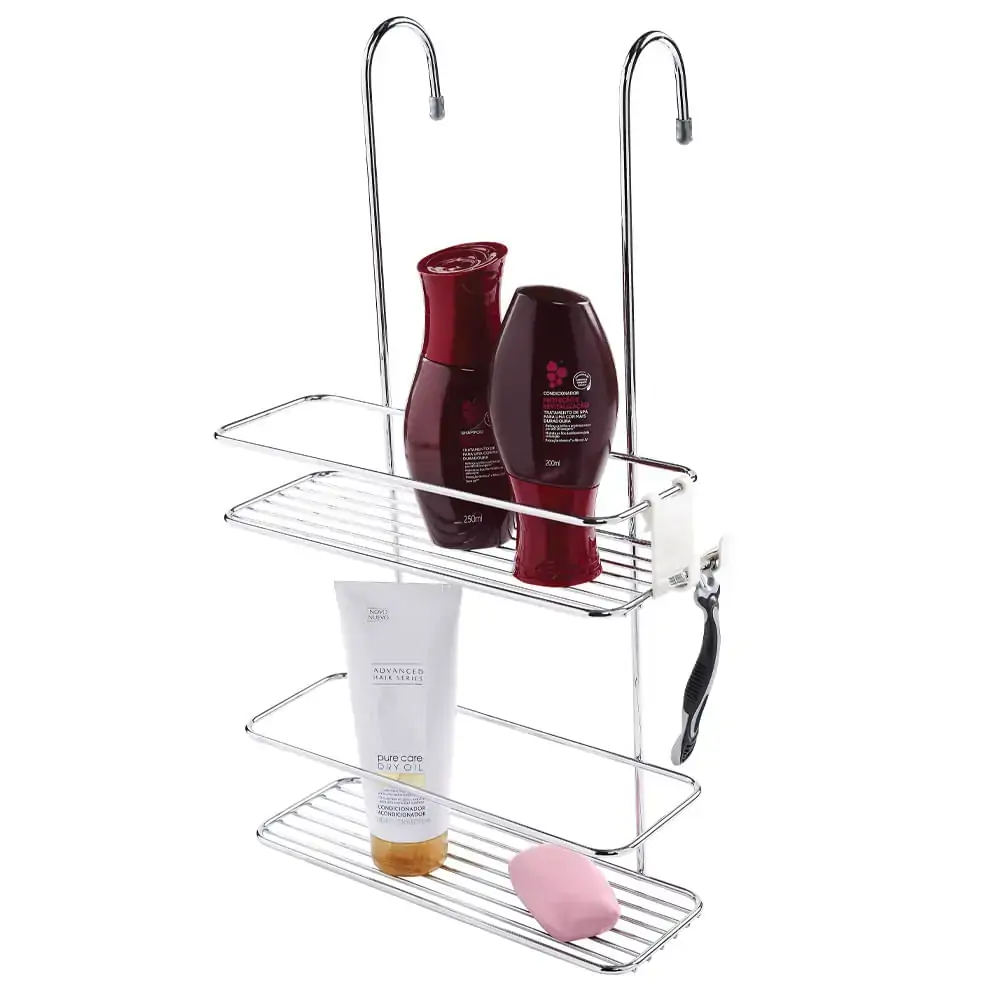 Porta Shampoo Duplo P/box 1168 Cromado