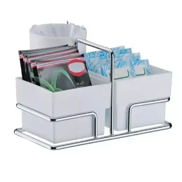 Organizador Porta Saches / Adoçante e Mexedor Branco Future 1156BC