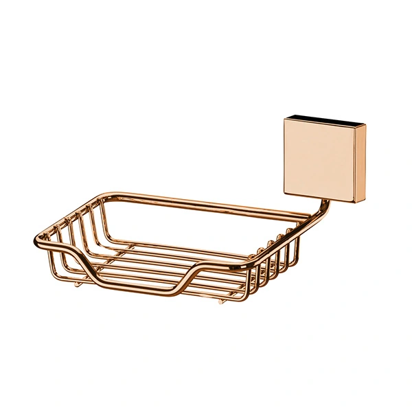 Saboneteira Rose Gold em Metal e Plástico Soft Barroque Future
