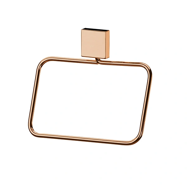 Porta Toalha Rosto Metal e Plástico Argola Soft Barroque Future