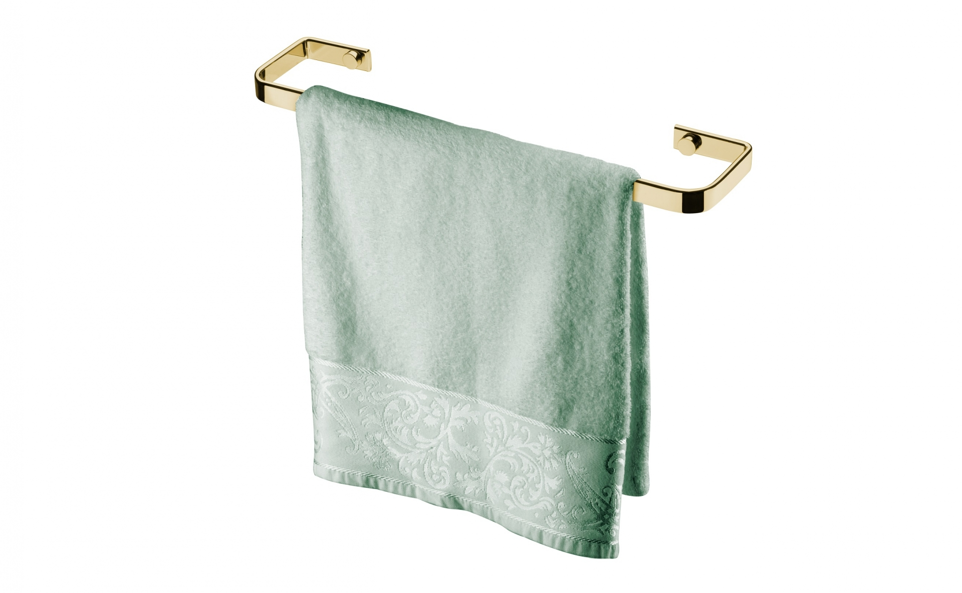 Porta Toalha Banheiro Suporte Toalheiro 30cm Dourado Future 2306dd