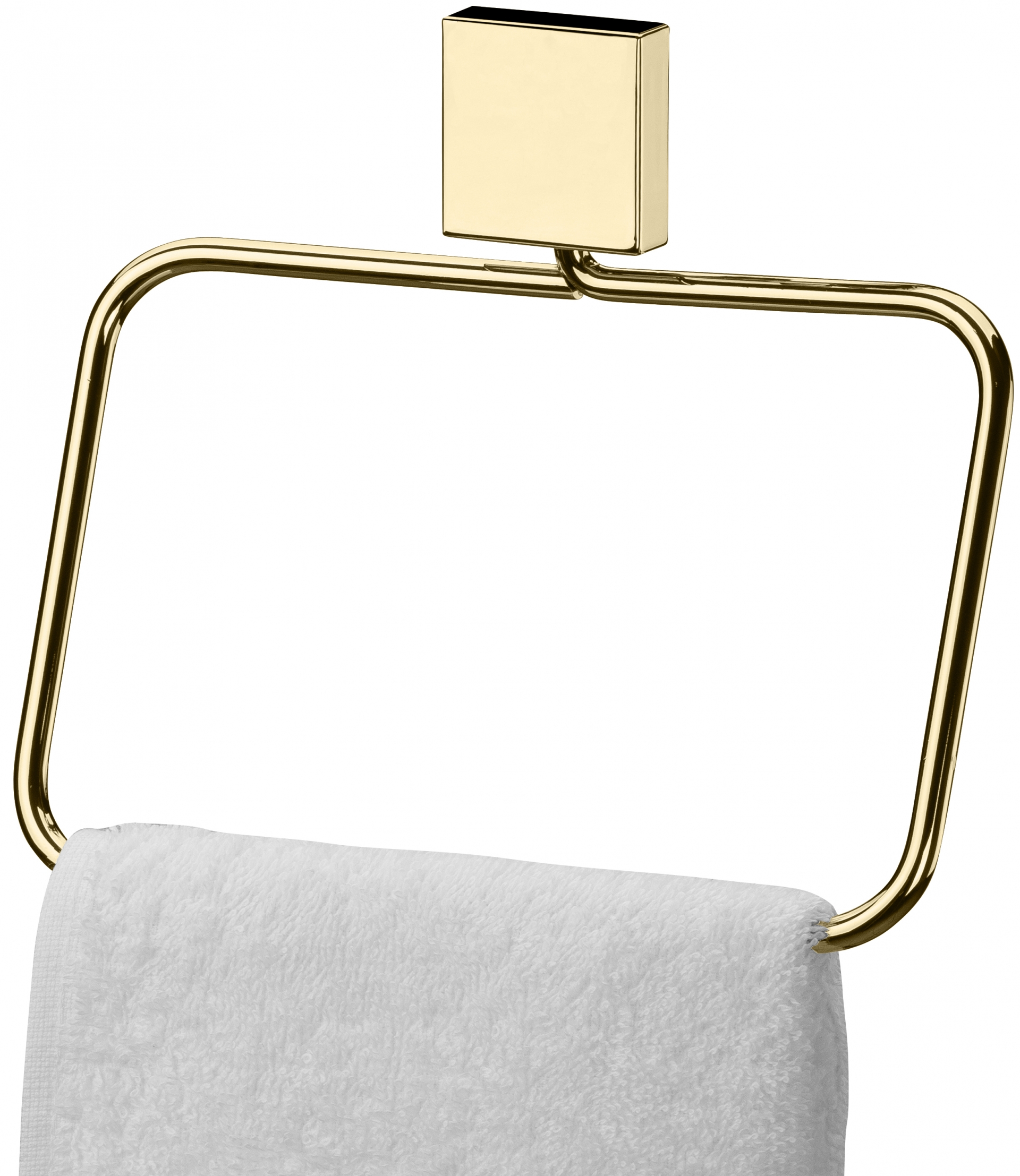 Porta Tolha Toalheiro Argola Banheiro Dourado Future 7507dd
