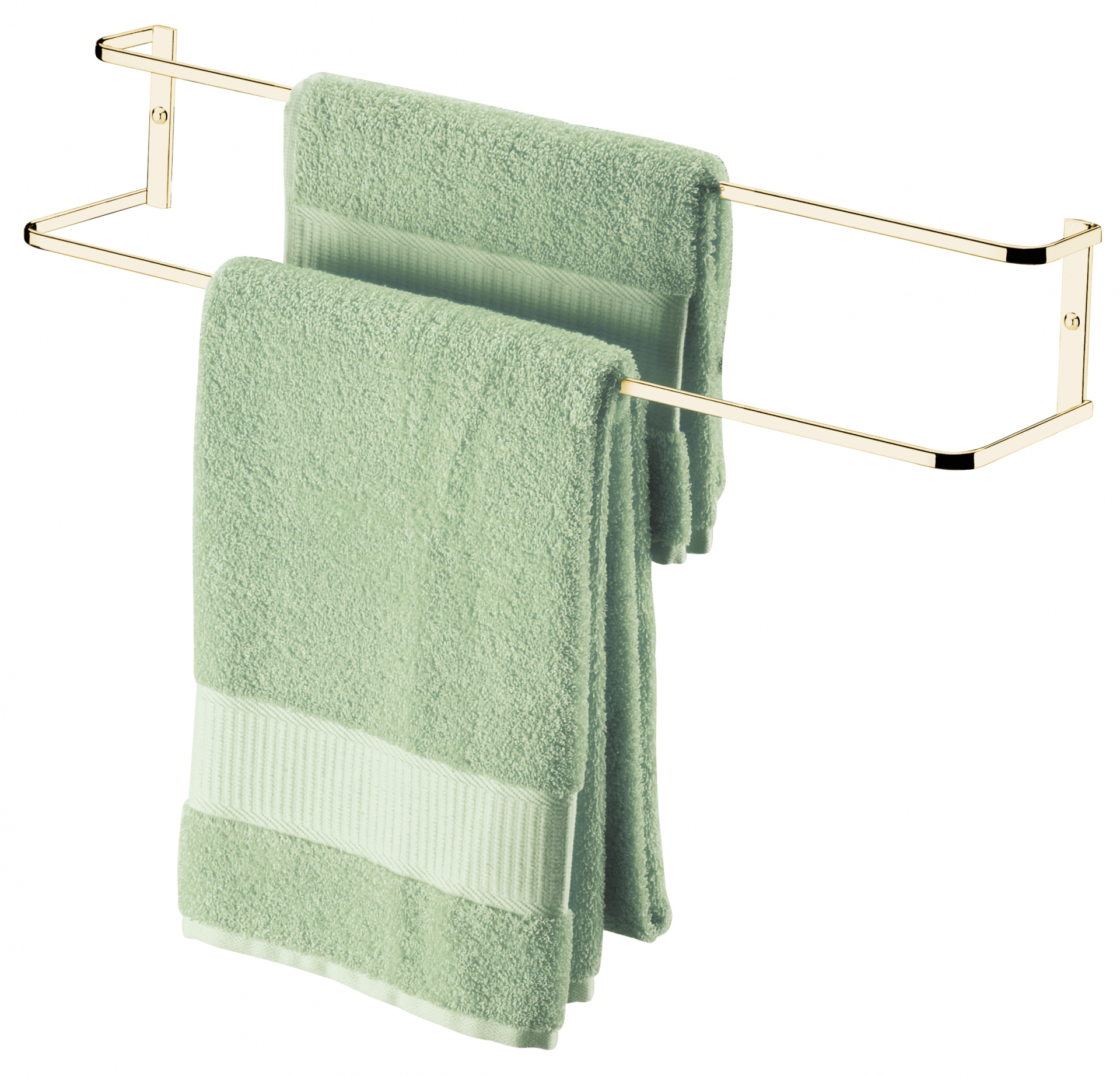 Porta Toalha Banheiro Dourado Suporte Para Toalha Duplo 60 Cm Future 1668dd