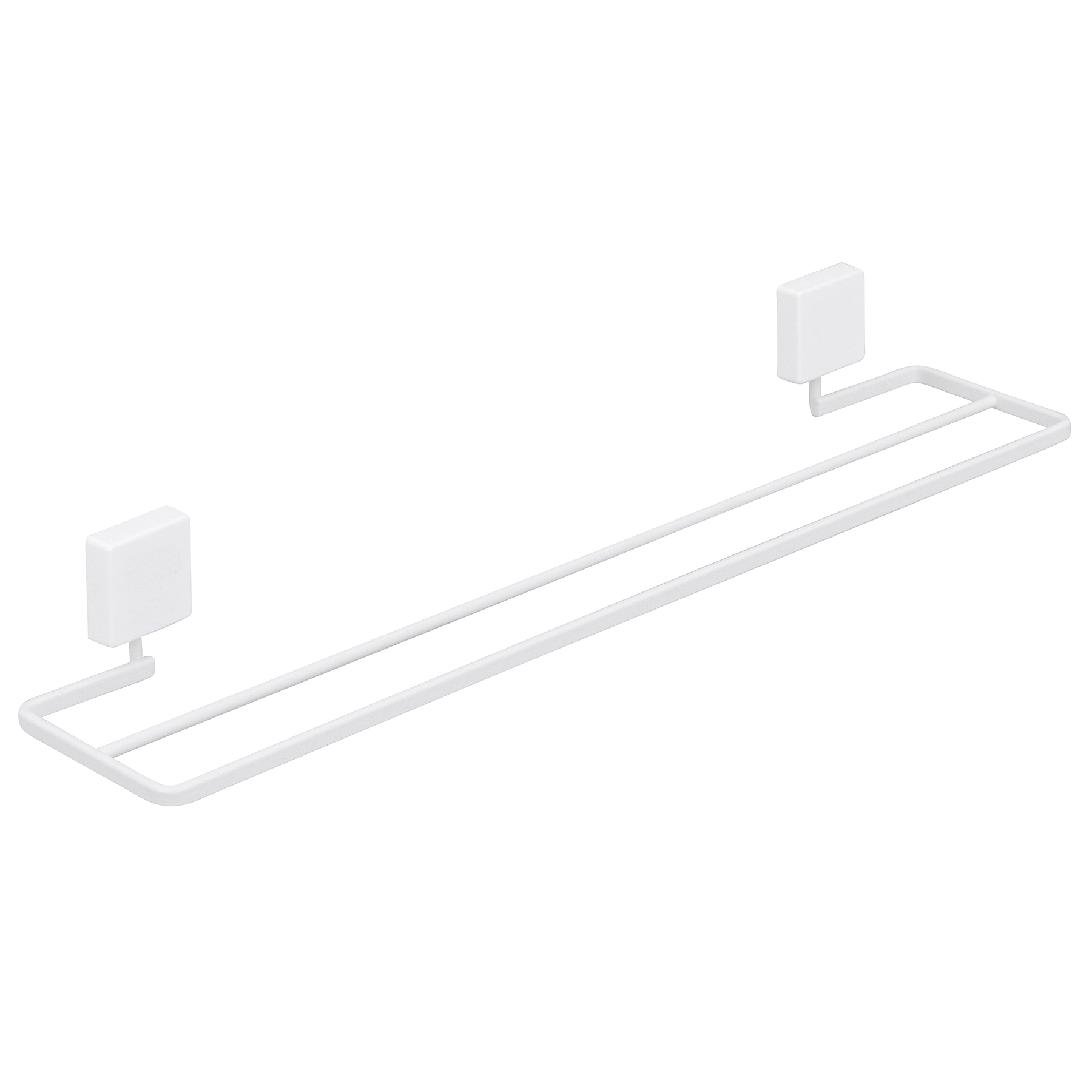 Porta Toalha Duplo 45cm Branco Fosco Future
