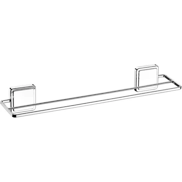 Porta Toalha Duplo 45cm Fixação Adesivo Future Cromado