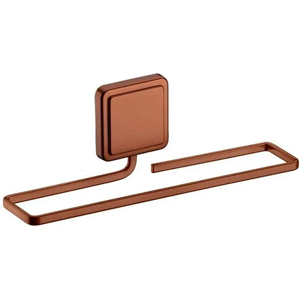 Porta Toalha Rosto Toalheiro Lavabo 25cm Com Adesivo Cobre Acetinado