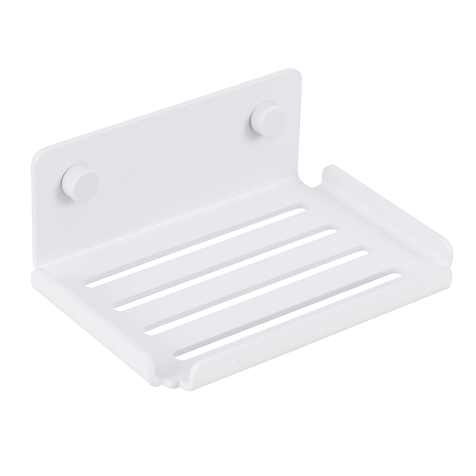 Saboneteira de Parede Retangular Metal Ispirazione Branco Fosco Future