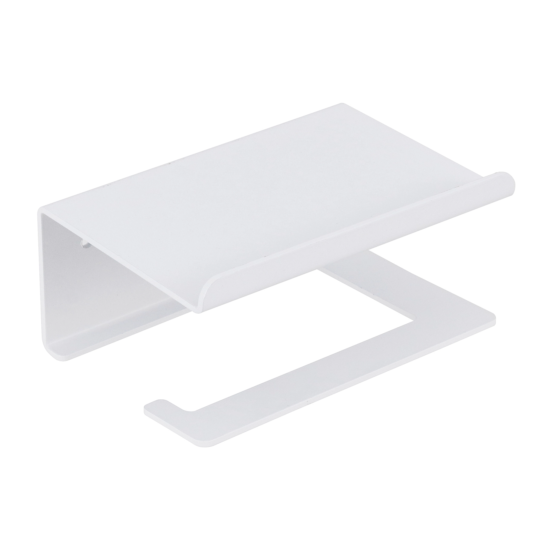 Porta Papel Higiênico e Objetos 7x10x14cm Metal Branco Ispirazione Future