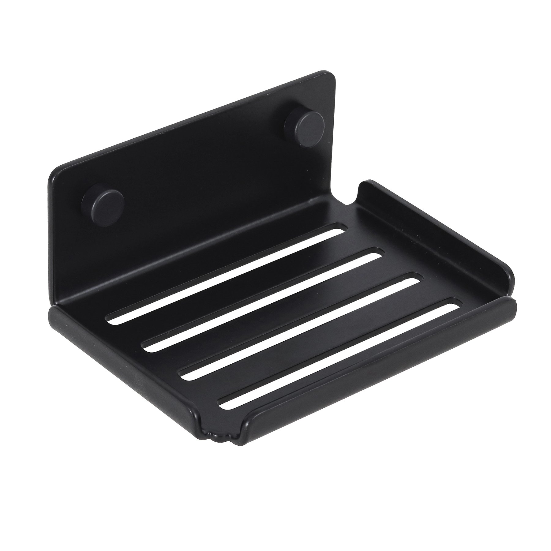 Saboneteira de Parede Retangular Metal Ispirazione Preto Fosco Future