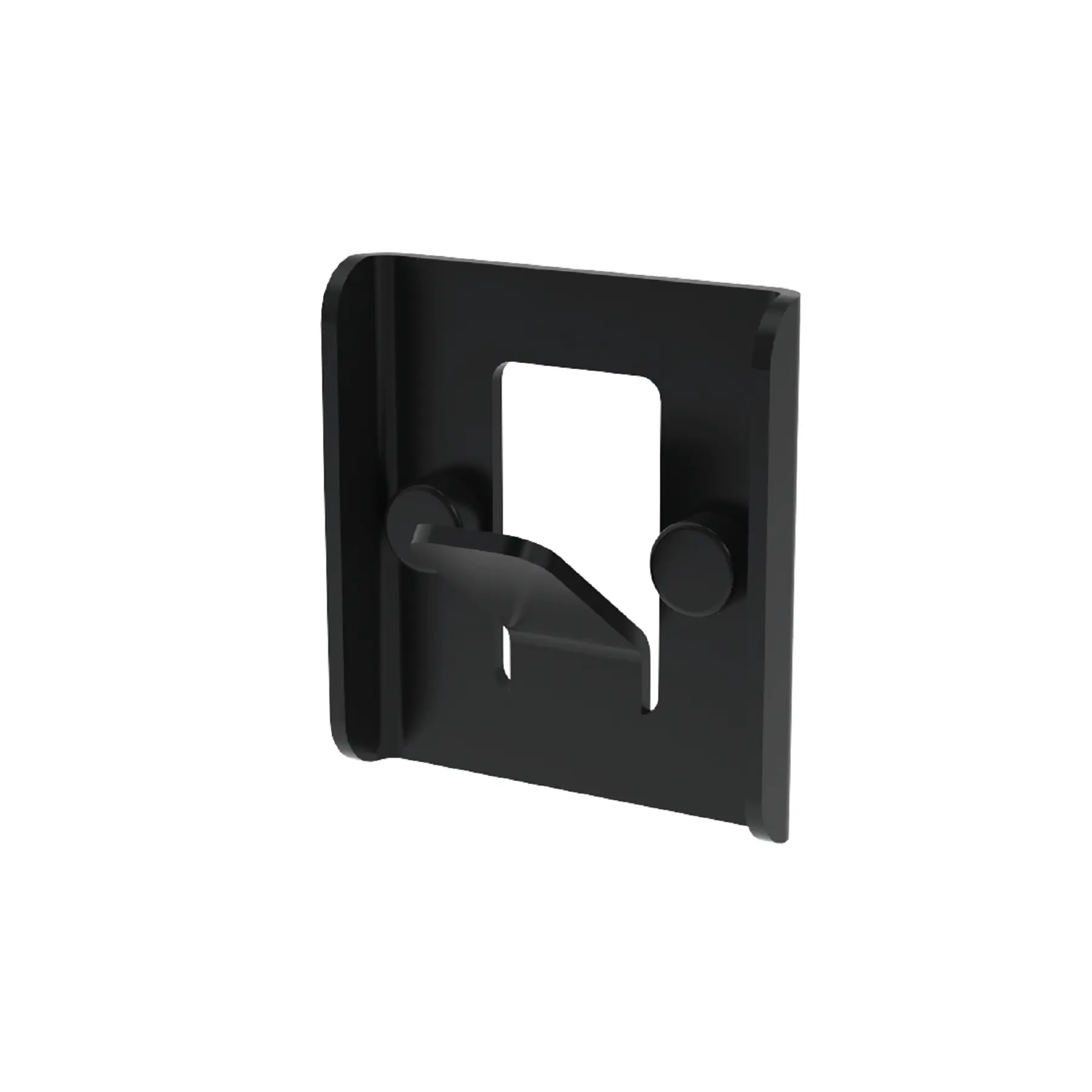 Cabide Alumínio de Parede 3x7x6,5cm Preto Fosco Future