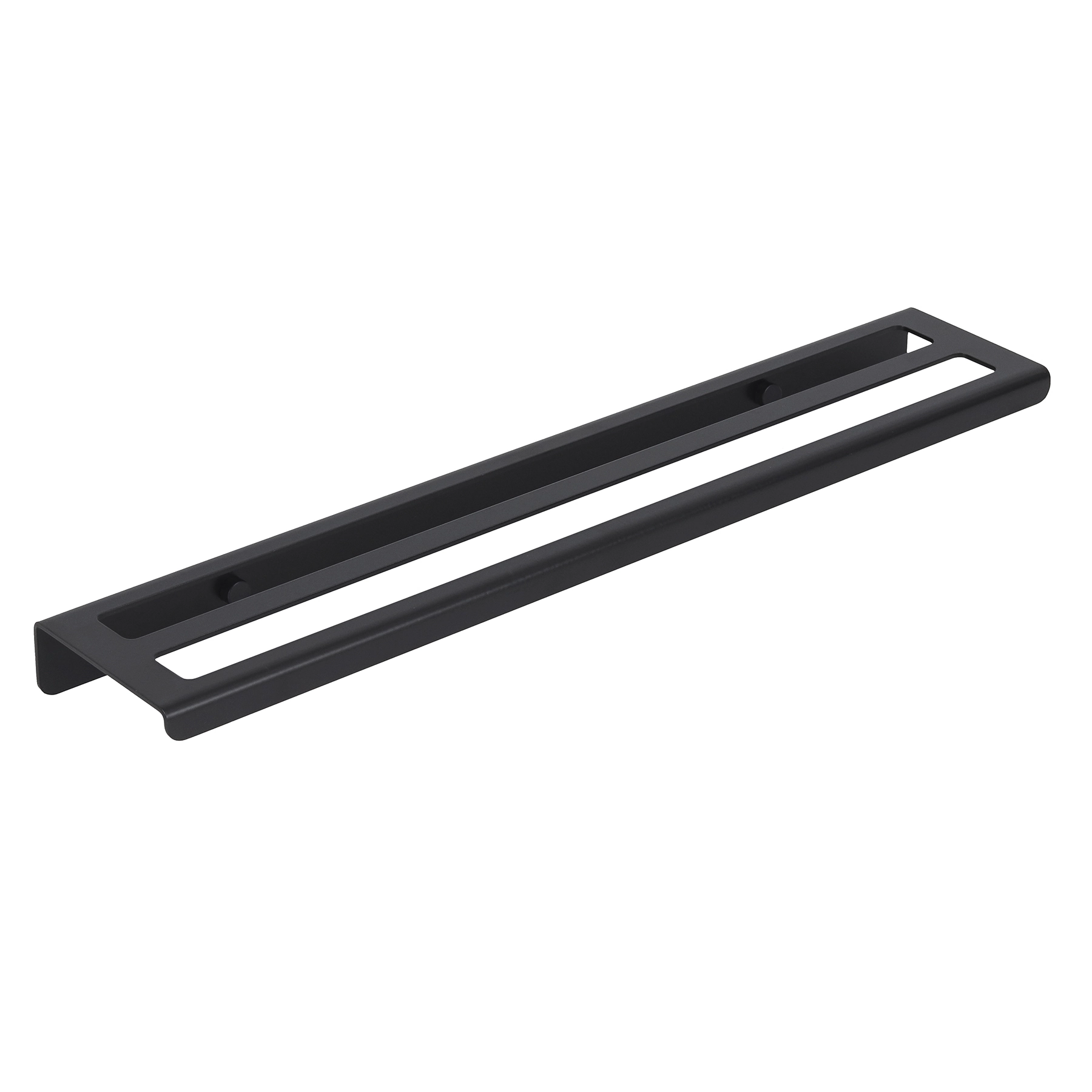 Toalheiro Duplo de Parede Metal Preto Fosco 10cm Ispirazione Future