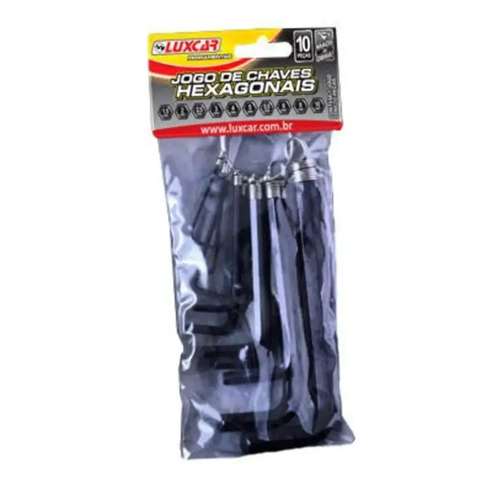 Jogo Chaves Hexagonais Luxcar 10 Pcs