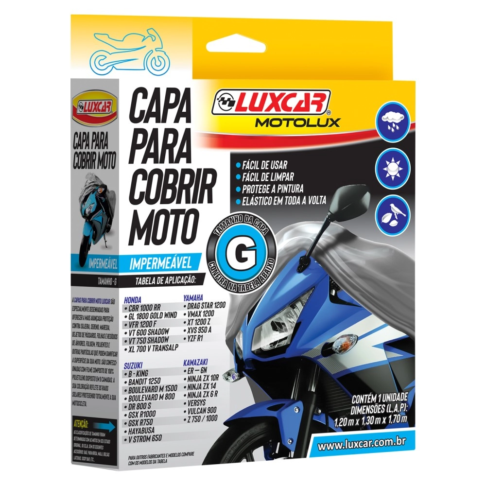 Capa Cobrir Moto Tam. G
